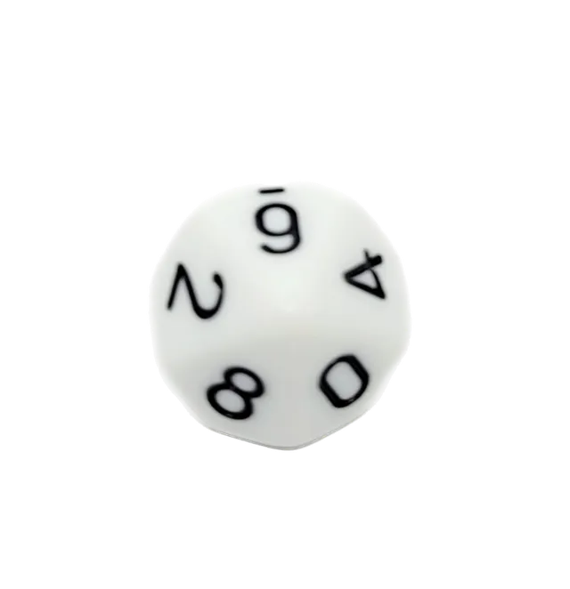 dice4friends-einzelw-rfel-d10-wei-schwarz-0-9-acryl image 1