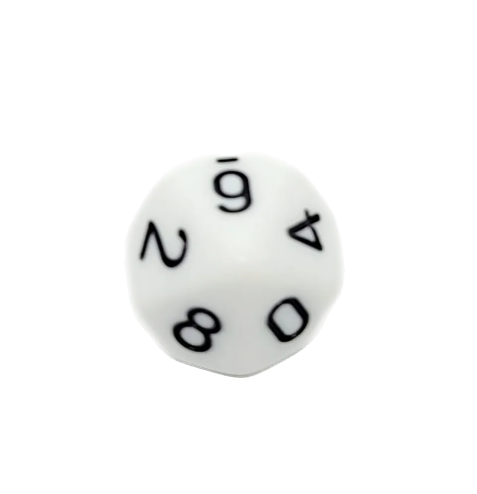 dice4friends-einzelw-rfel-d10-wei-schwarz-0-9-acryl image 1