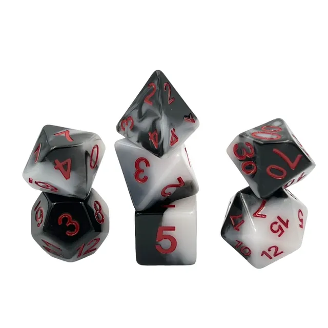 dice4friends-7-teiliges-rpg-w-rfelset-warrior-schwarz-wei image 1