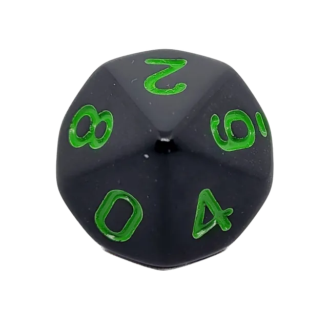 dice4friends-einzelw-rfel-d10-schwarz-gr-n-0-9-acryl image 1