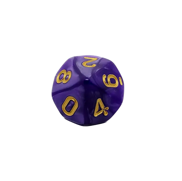 dice4friends-einzelw-rfel-d10-w-rfel-lila-gold-acryl image 1