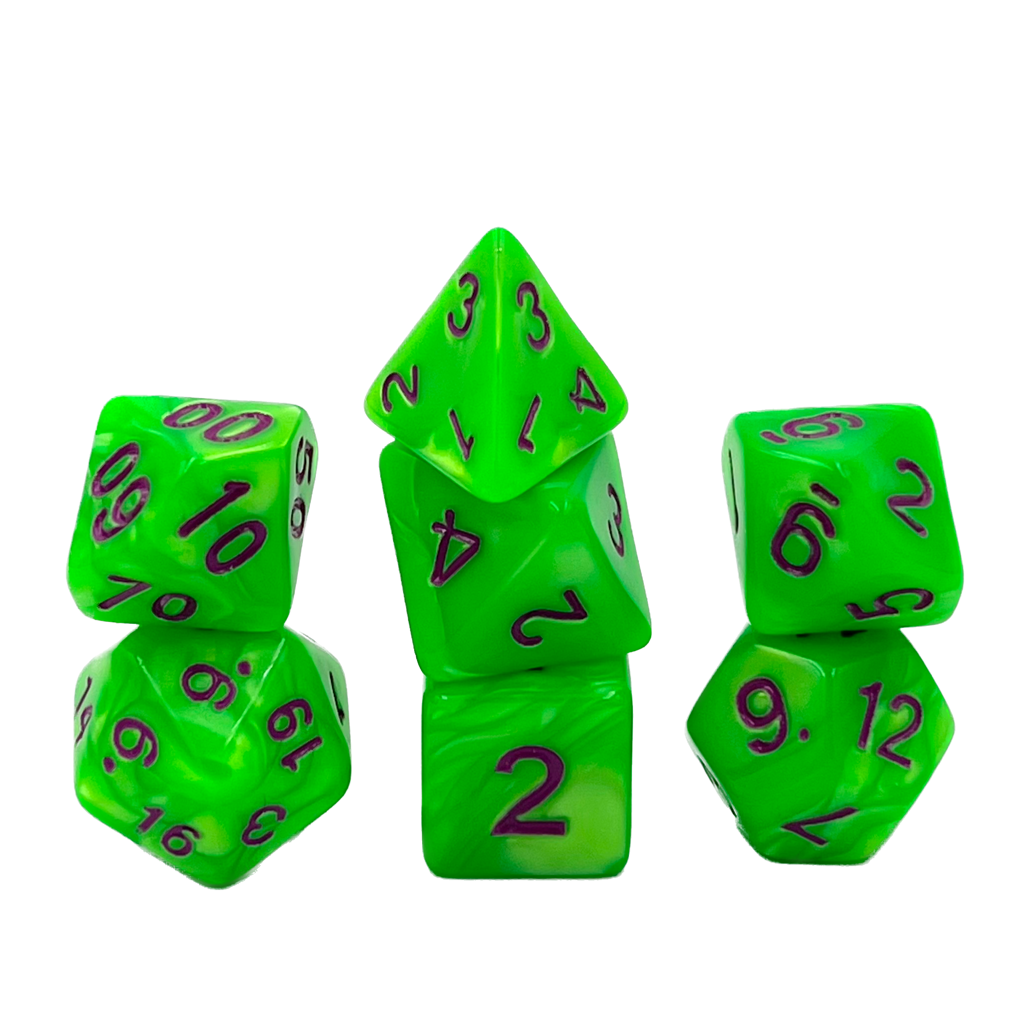 dice4friends-rpg-w-rfelset-pearl-green-purple-7-teilig image 1
