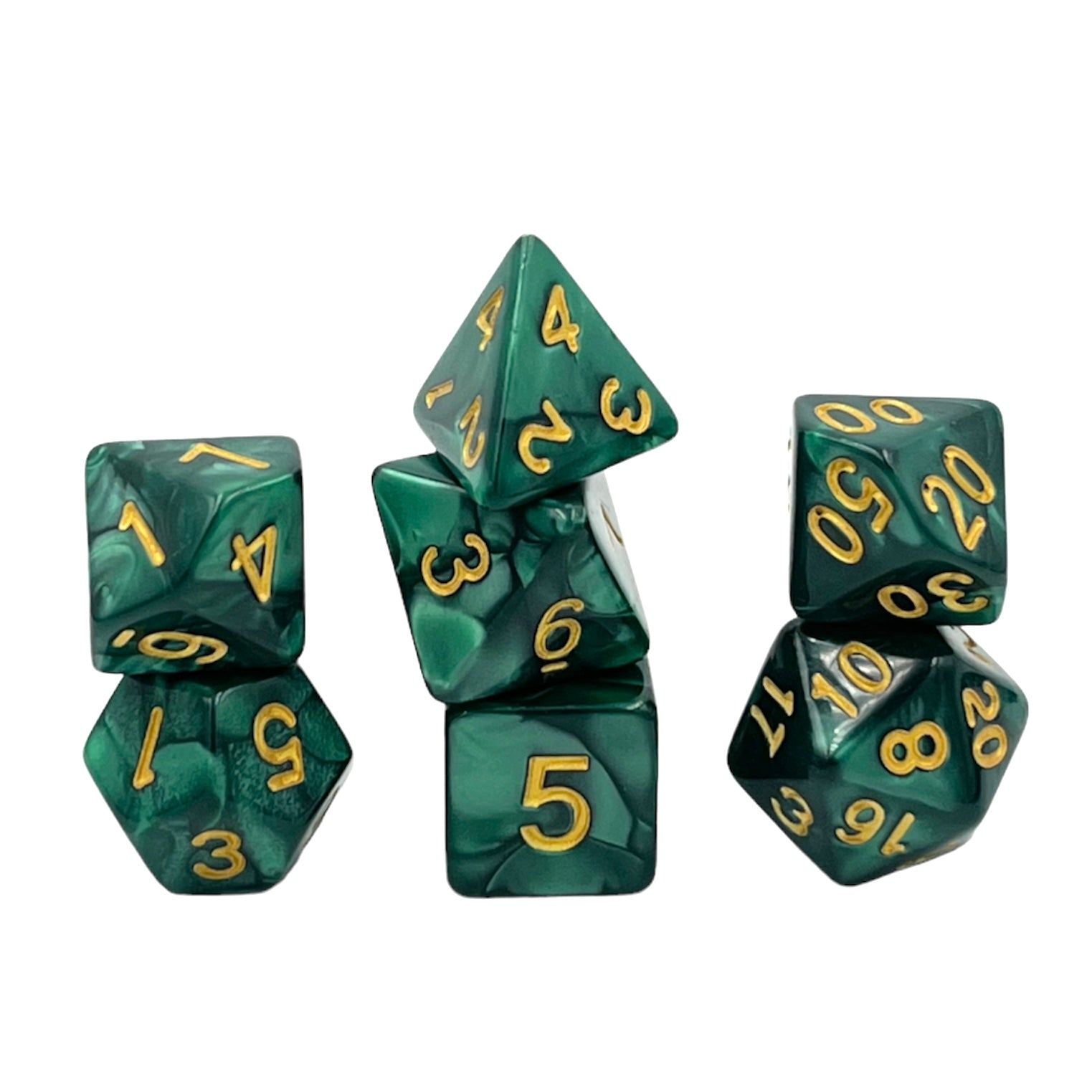 dice4friends-rpg-w-rfelset-7-teilig-pearl-forest-green-dunkel image 1