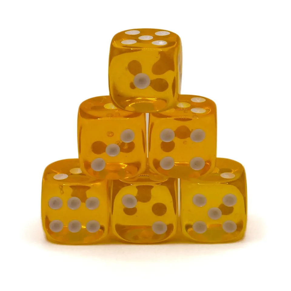 dice4friends-d6-augenw-rfel-set-transparent-yellow-6-w-rfel-16mm image 1