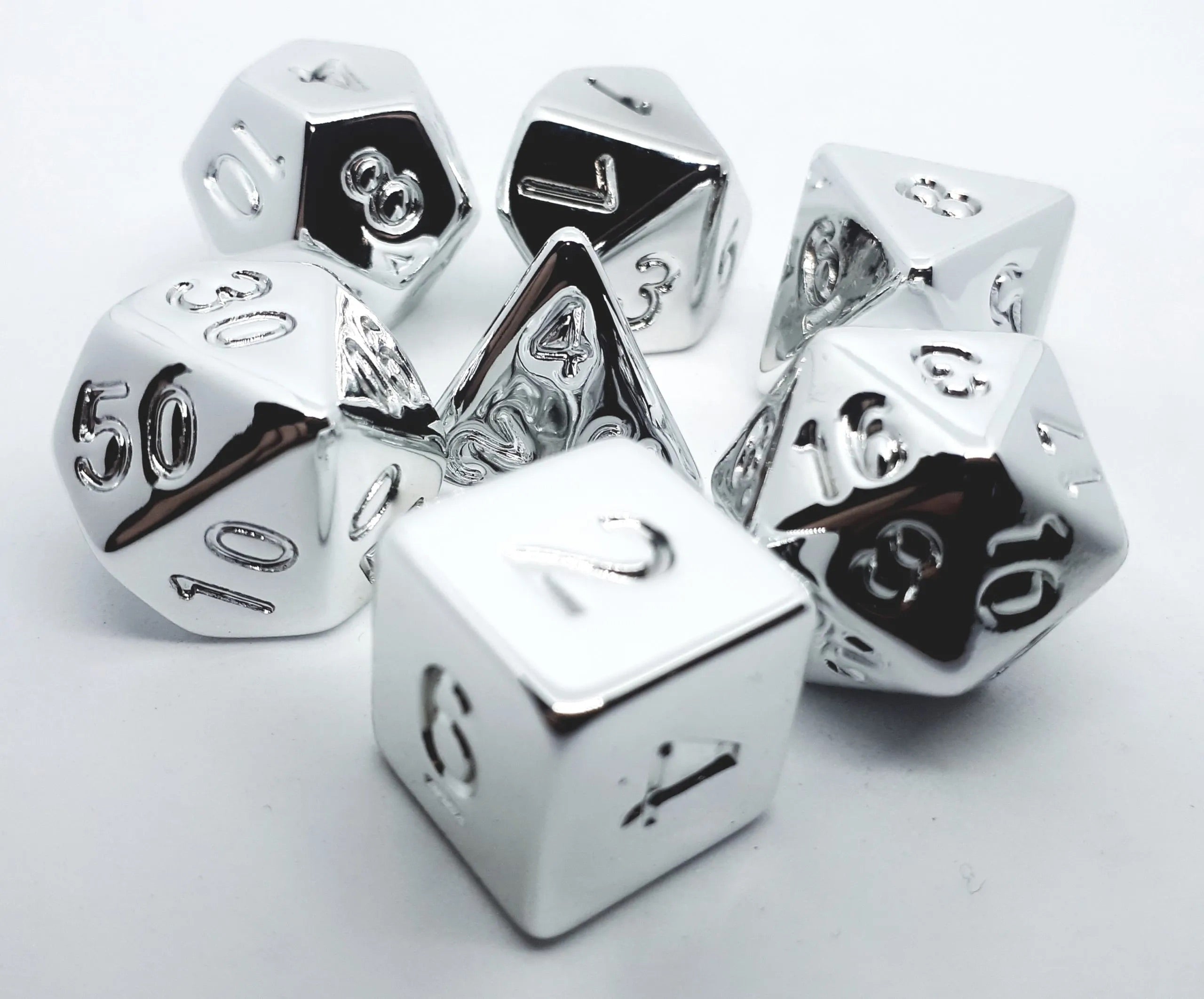 dice4friends-metall-w-rfelset-shiny-silver-7-teilig-rpg-dice image 1