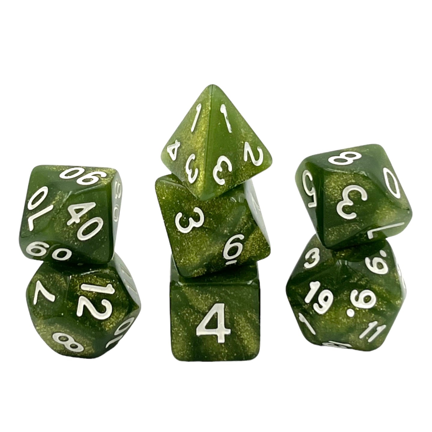 dice4friends-rpg-w-rfelset-galaxy-lightgreen-powder-7-teilig-gr-n image 1