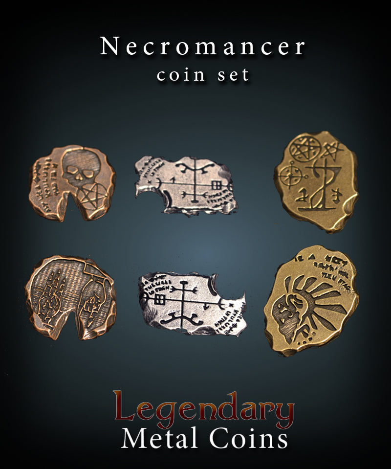 drawlab-legendary-metal-coins-nekromant-metallm-nzen-20er-set-horror image 2