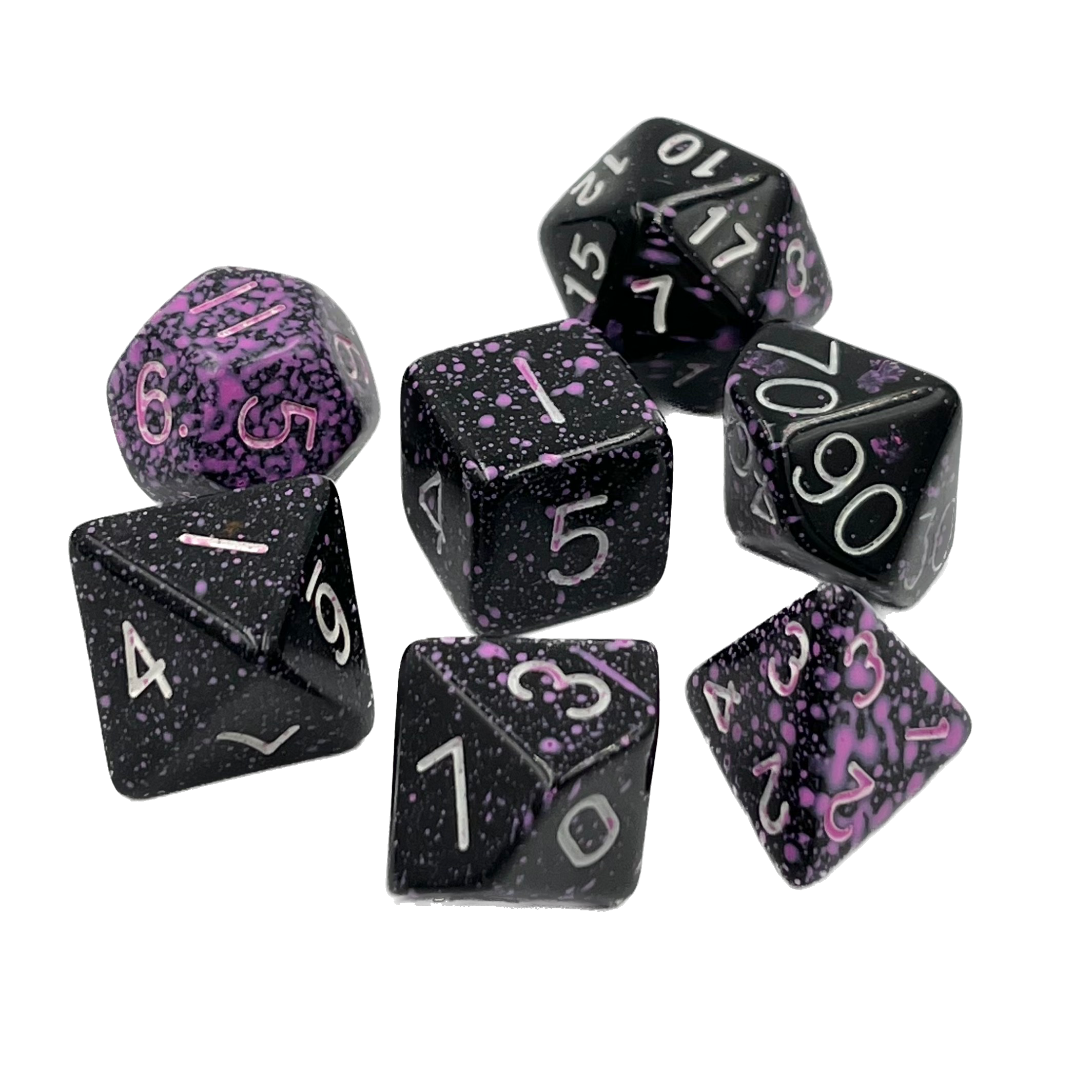 dice4friends-7-teiliges-rpg-w-rfelset-sparkling-black-pink-7-w-rfel image 2