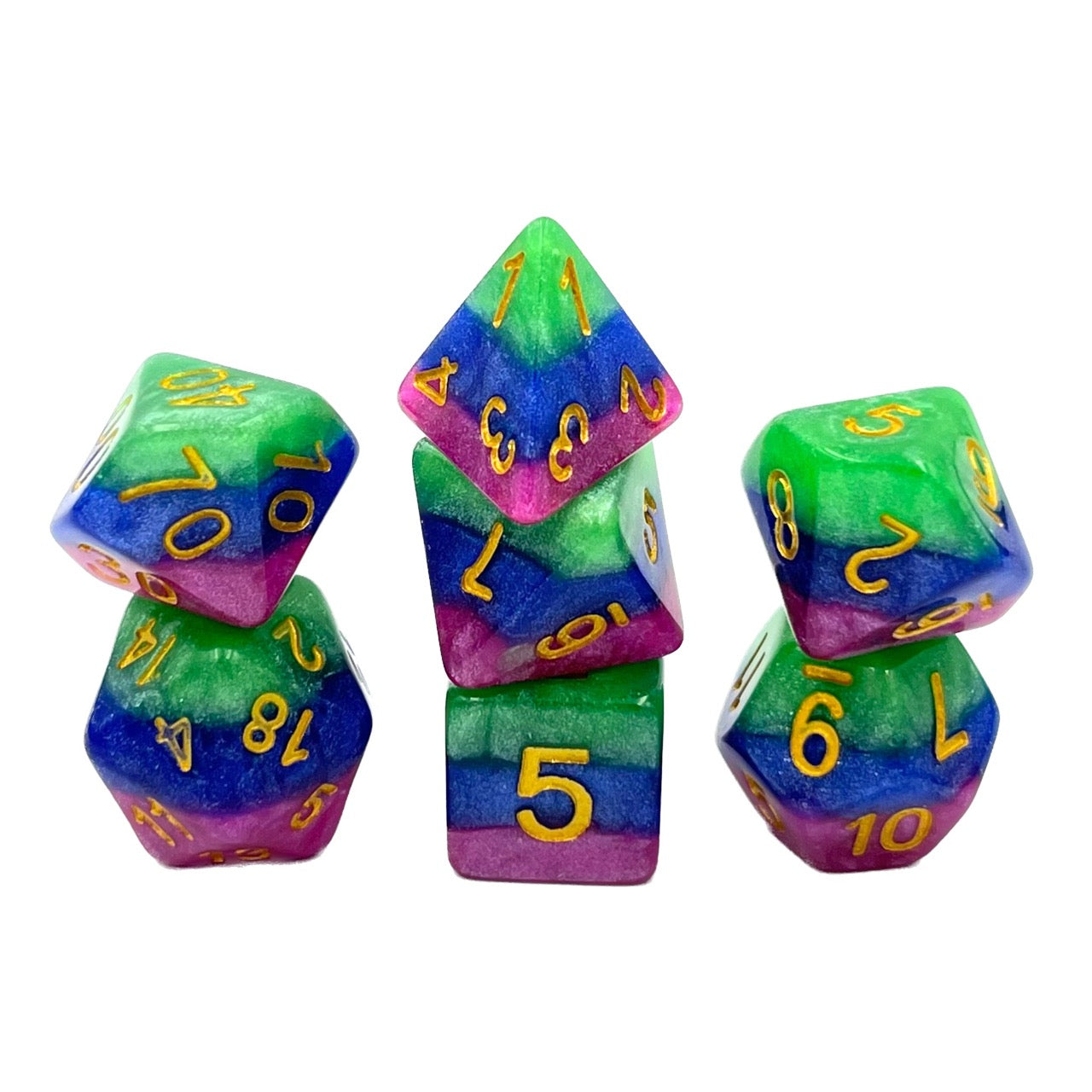 dice4friends-mehrfarbig-jesters-gambit-w-rfelset-7-teilig image 1
