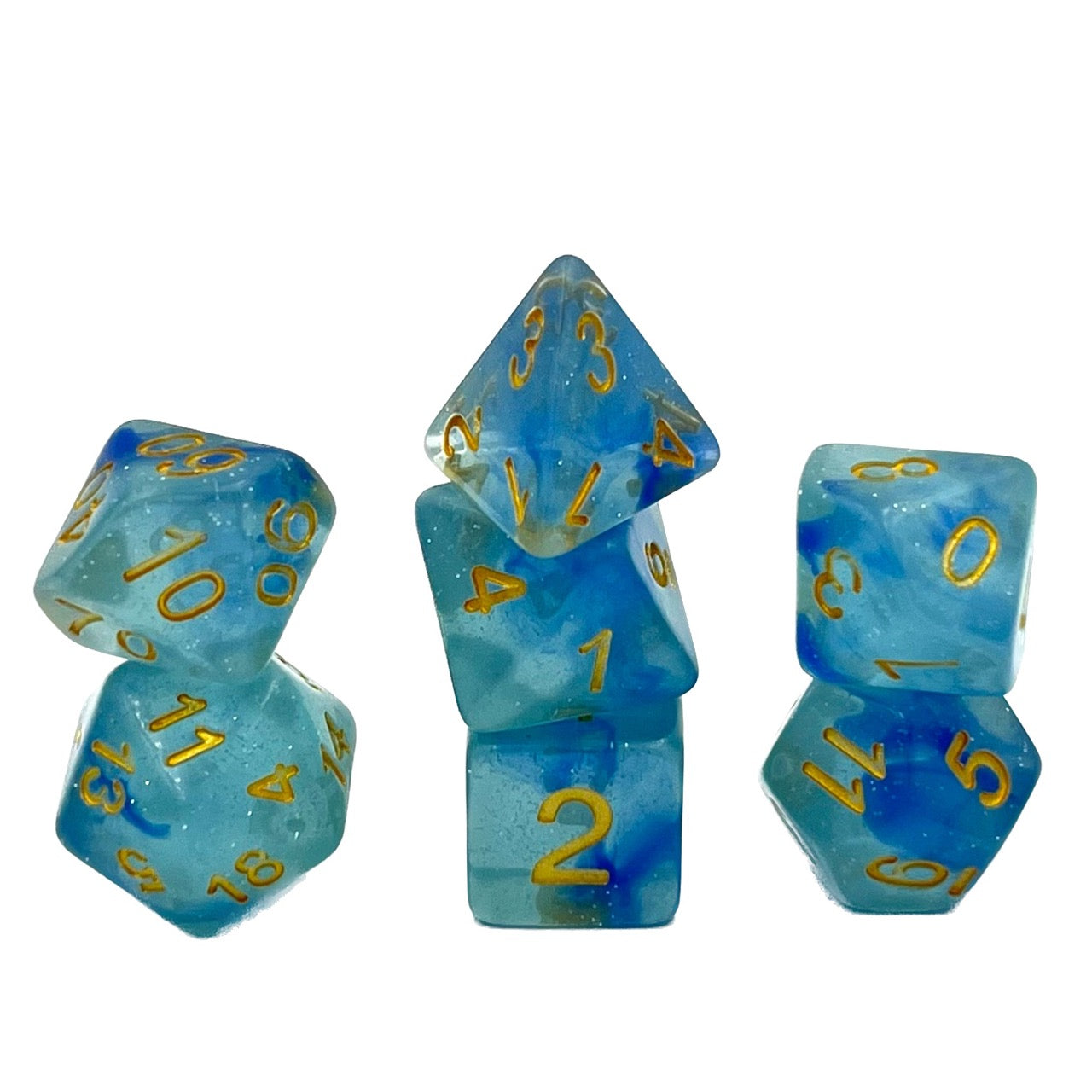 dice4friends-rpg-w-rfelset-galaxy-blue-jelly-w-rfel-blau-7-teilig image 1