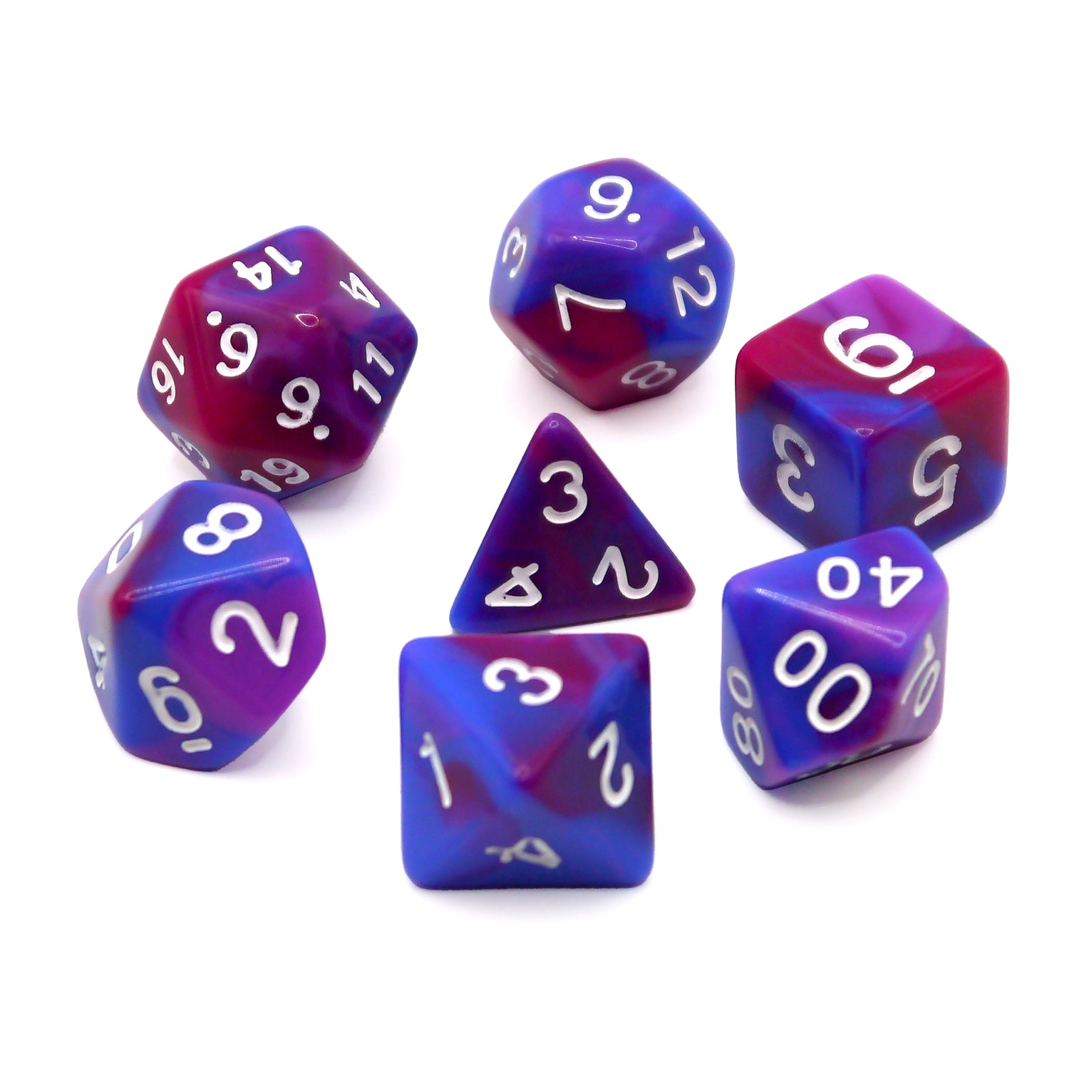 dice4friends-rpg-w-rfelset-mehrfarbig-blue-cosmic-w-rfel-7-teilig image 2