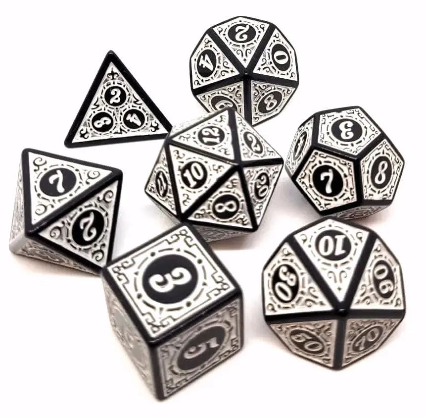 dice4friends-magic-flame-w-rfelset-white-7-teilig-wei-schwarz image 1