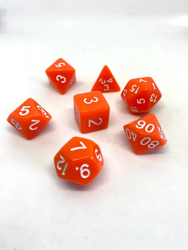 dice4friends-rpg-w-rfelset-opaque-orange-spielw-rfel-7er-orange image 1