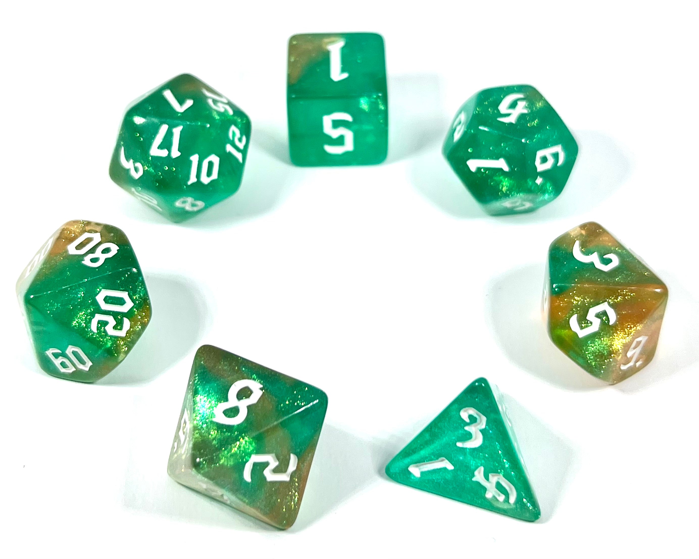 dice4friends-rpg-w-rfelset-galaxy-smaragd-yellow-7-teilig-gr-n image 2