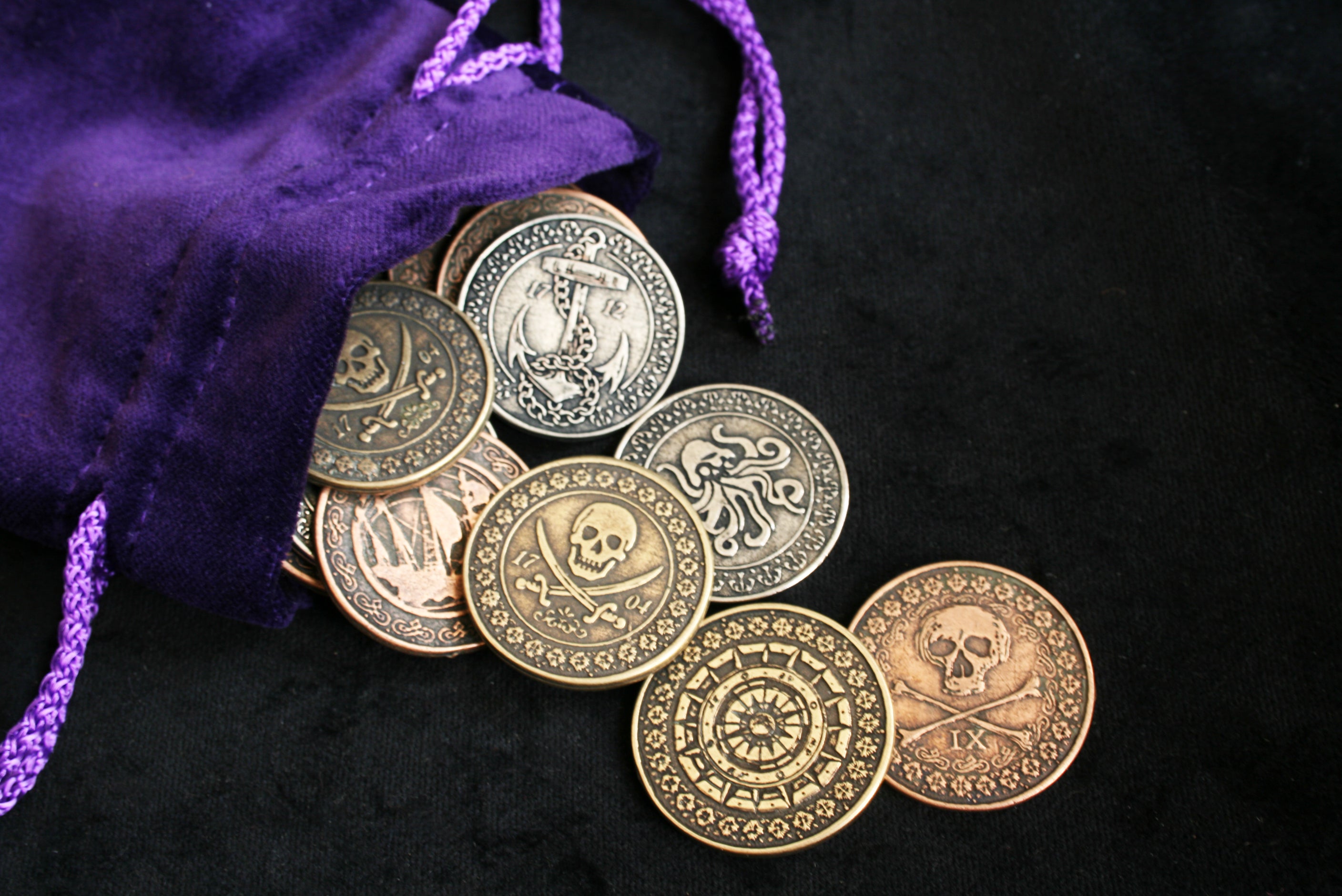 drawlab-legendary-metal-coins-pirate-set-metallm-nzen-20er-zink image 2
