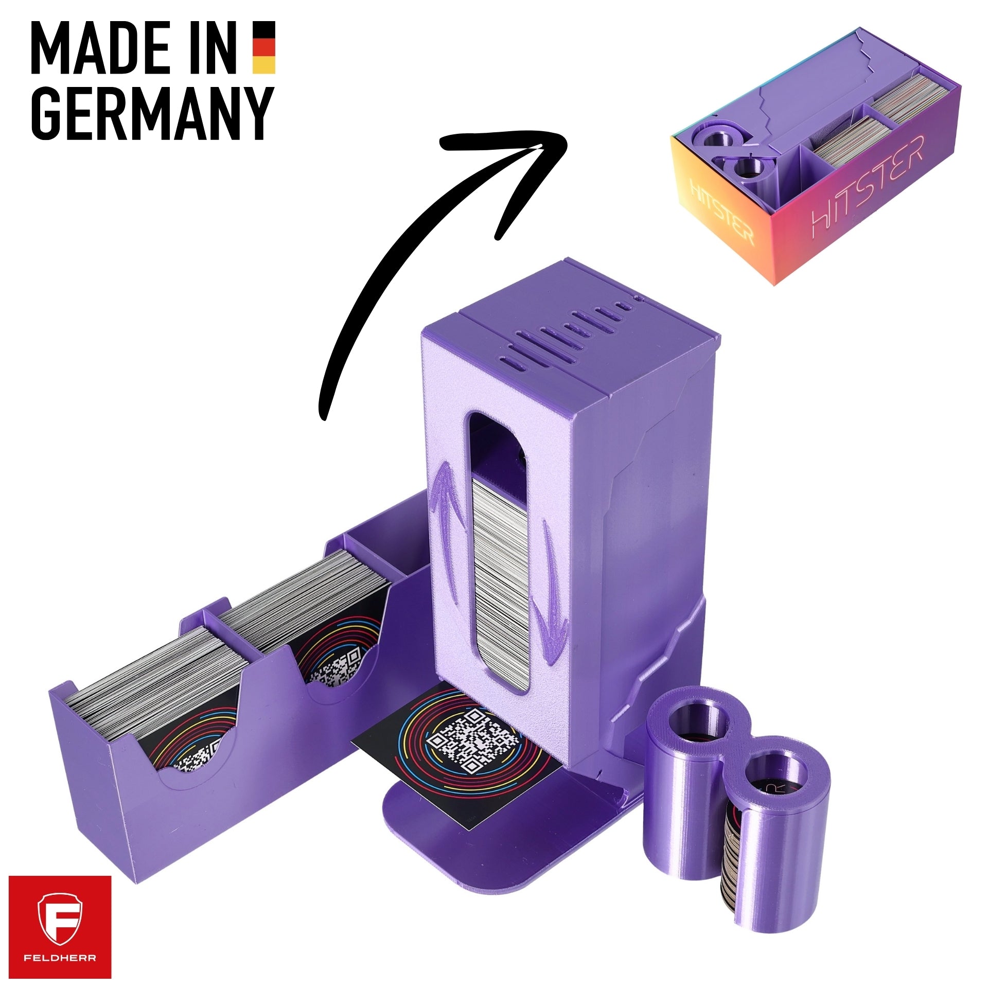feldherr-accessories-hitster-organizer-kartenturm-400-karten image 4