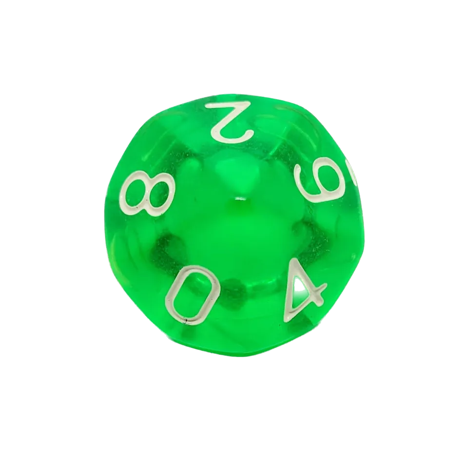 dice4friends-d10-w-rfel-transparent-gr-n-0-9-acryl-einzelw-rfel image 1