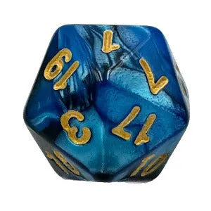 dice4friends-einzelw-rfel-d20-racing-blueberry-black-w-rfel-blau image 1