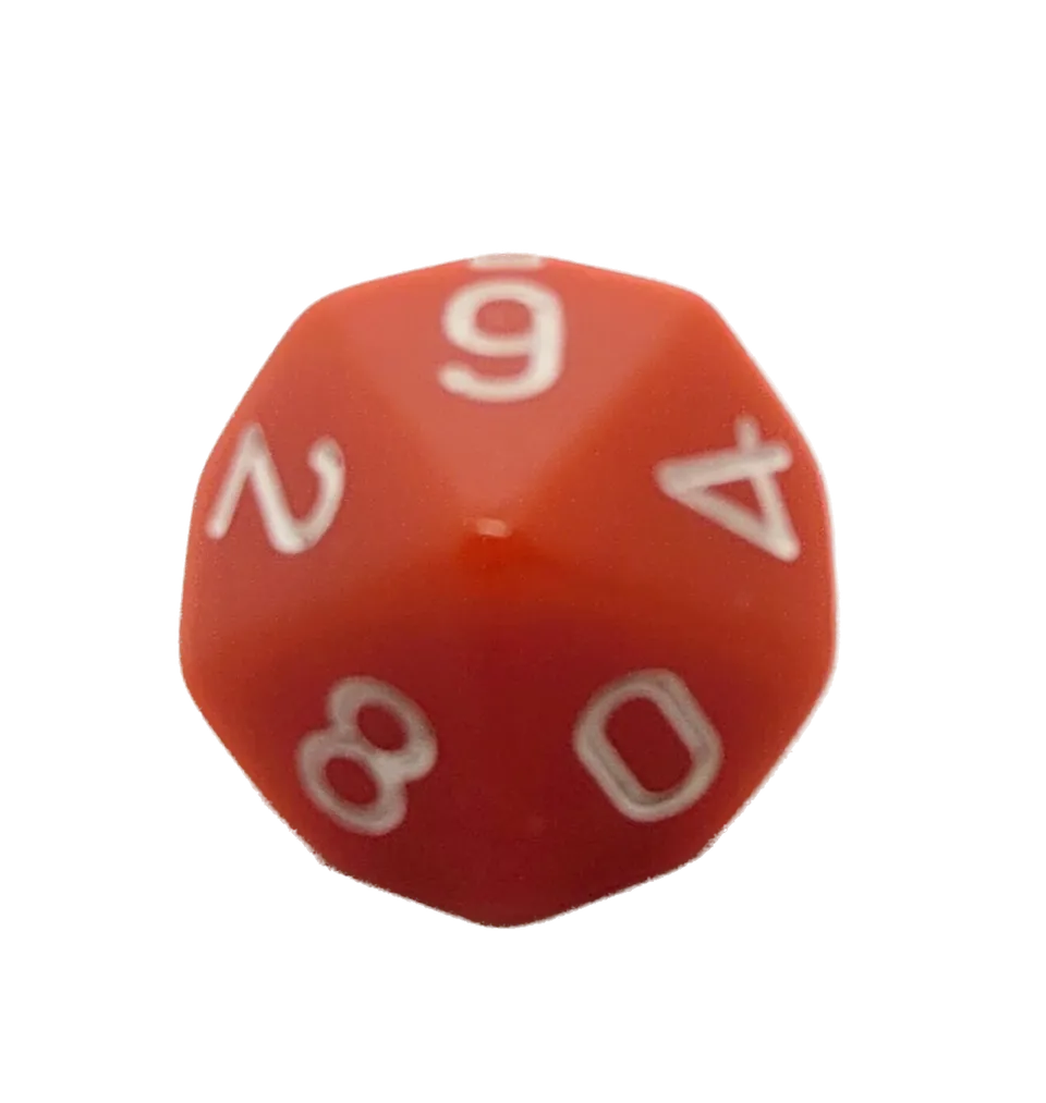 dice4friends-einzelw-rfel-d10-rot-wei-w-rfel-0-9-acryl image 1