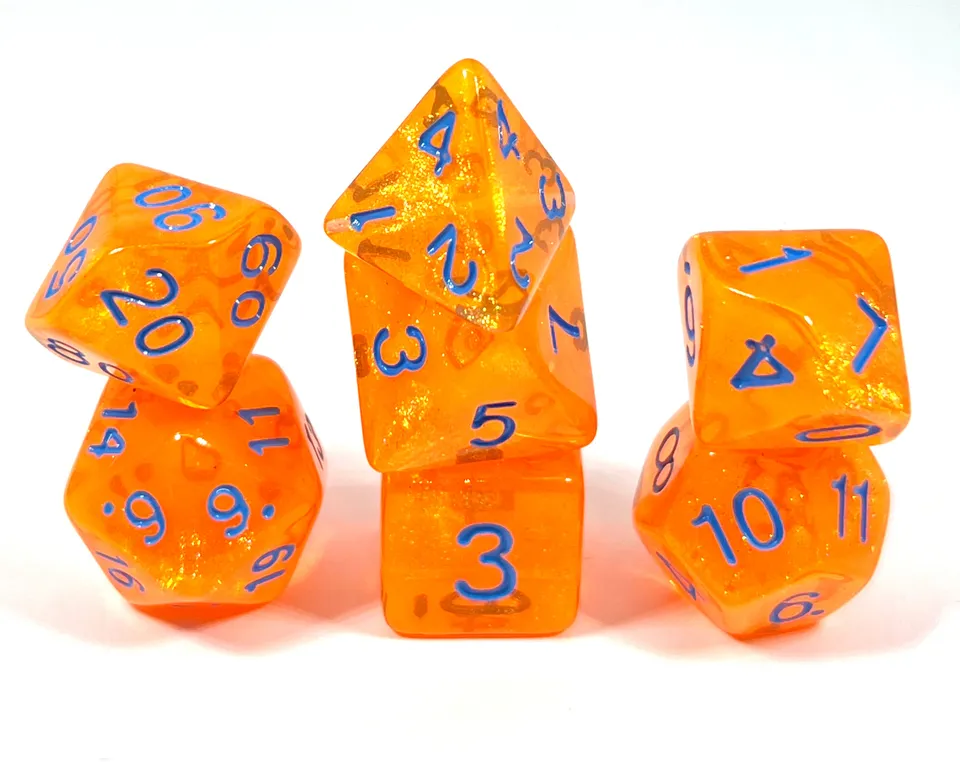 dice4friends-rpg-w-rfelset-galaxy-pumpkin-7-teilig-orange image 1