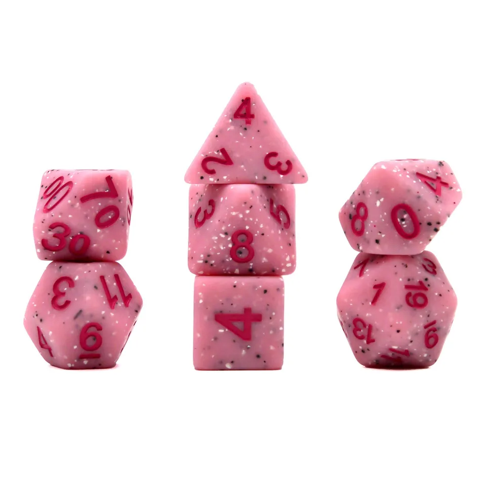 dice4friends-rpg-granite-pink-w-rfelset-7-teilig-gesprenkelt image 1
