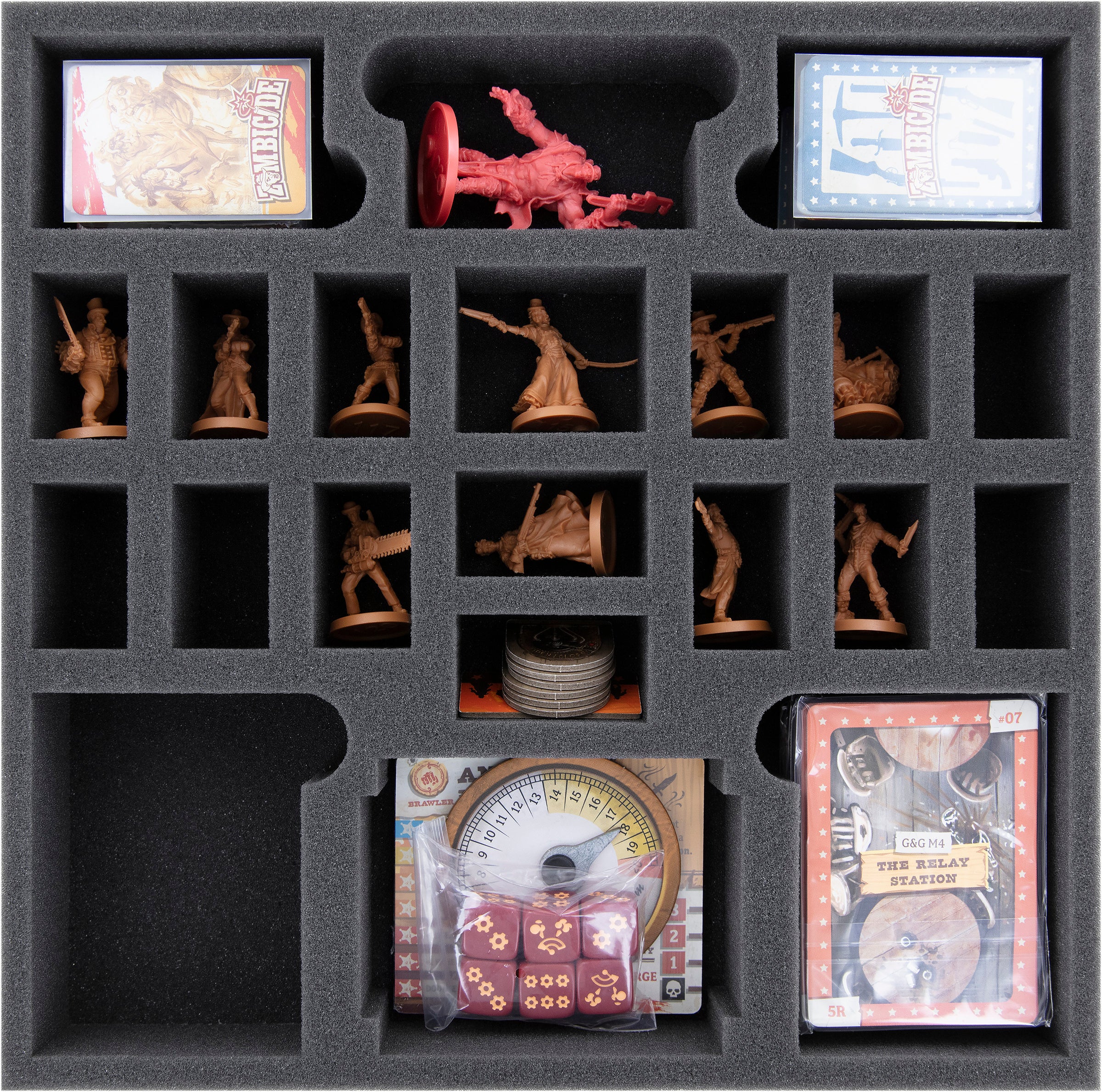 feldherr-foam-trays-zombicide-gears-guns-schaumstoffeinlage image 3