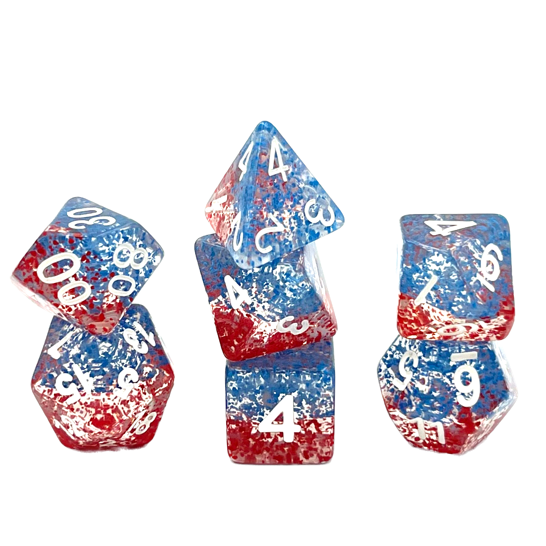 dice4friends-confetti-blue-coral-w-rfelset-7-teilig-transparent image 1