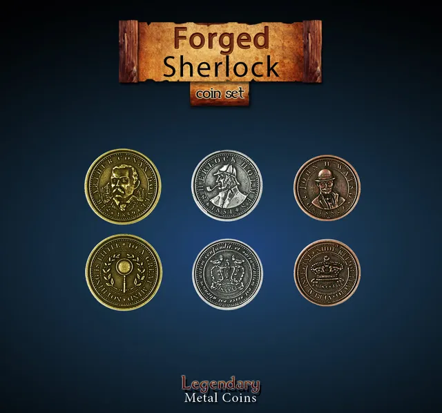 drawlab-legendary-metal-coins-forged-sherlock-m-nzen-20er-set image 1