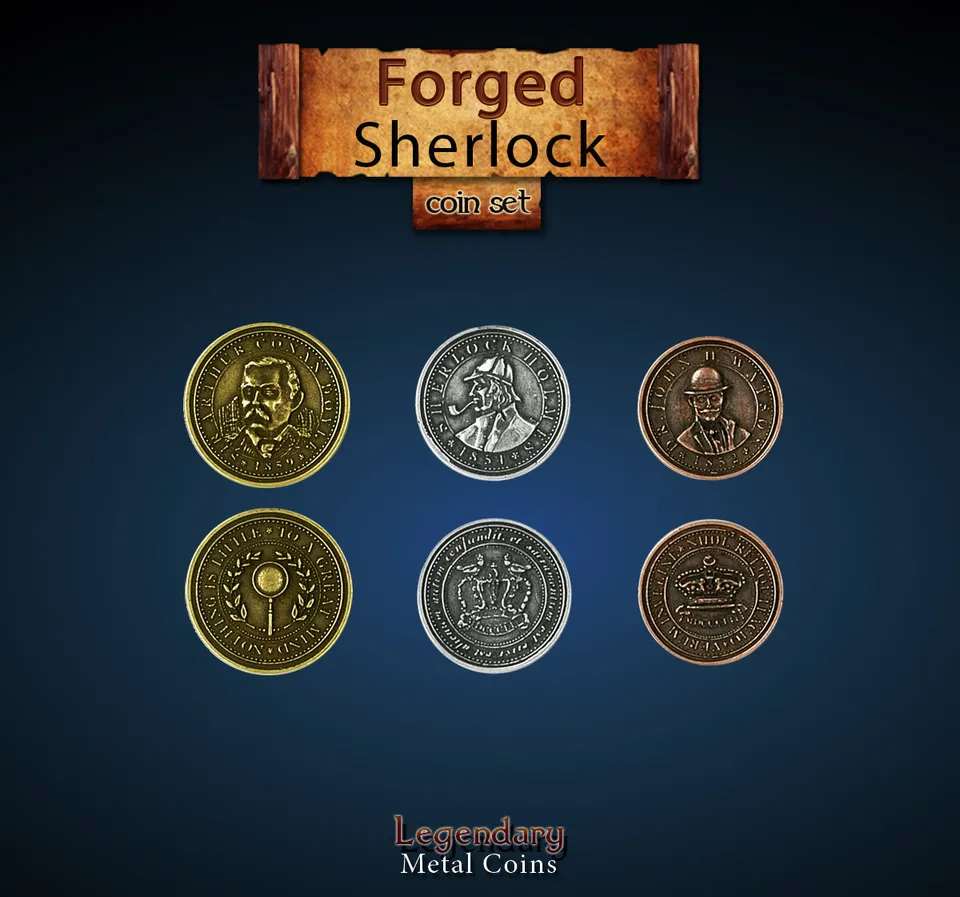 drawlab-legendary-metal-coins-forged-sherlock-m-nzen-20er-set image 1