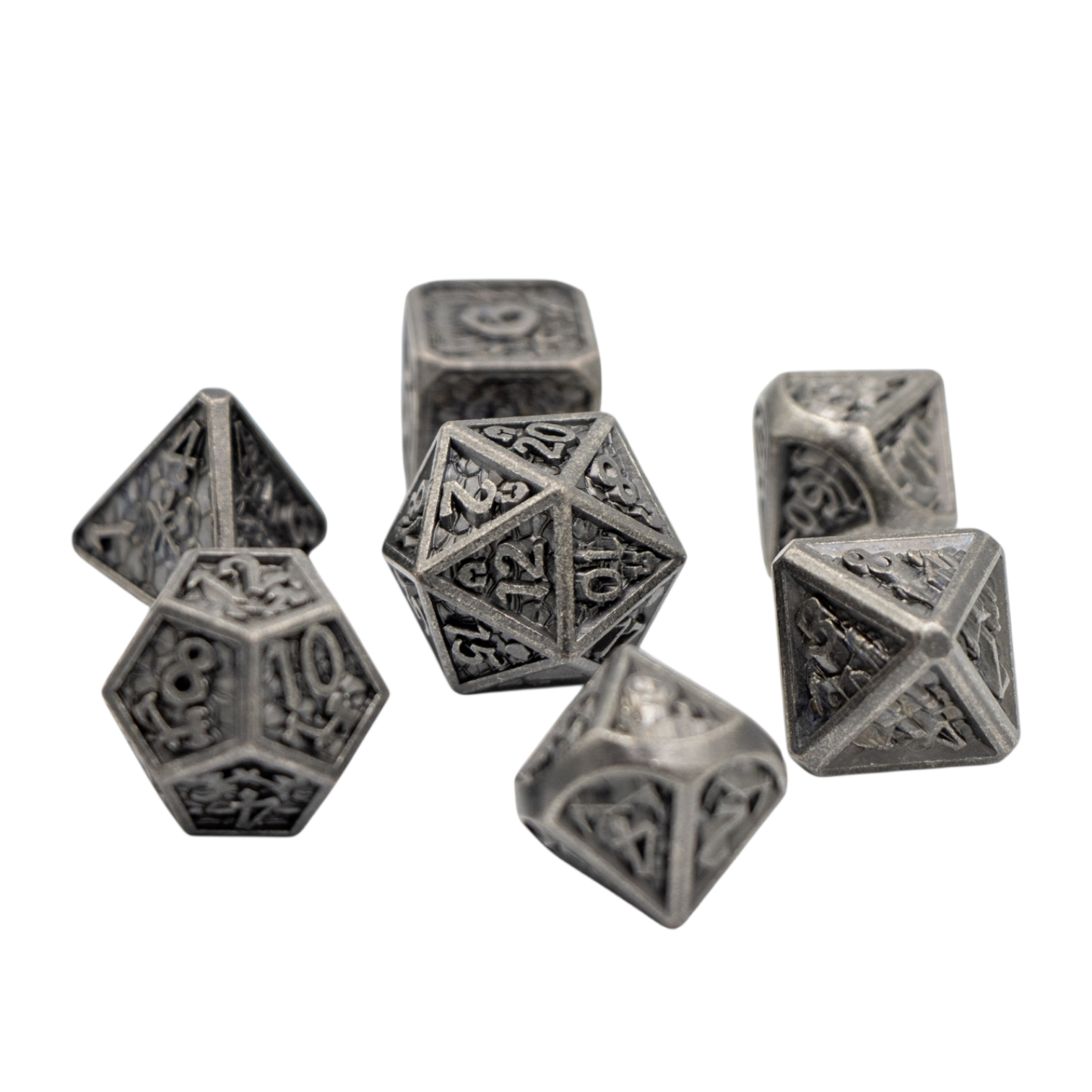 dice4friends-rpg-w-rfelset-metall-scale-silver-7-teilig-silber image 2