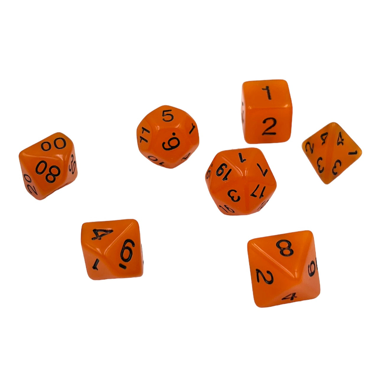 dice4friends-glow-w-rfelset-orange-7-teilig-leuchtend image 3
