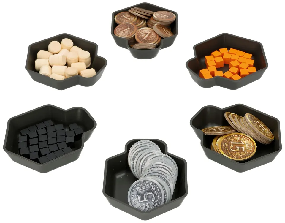feldherr-shell-token-tray-set-brass-birmingham-6-schalen-kunststoff image 1