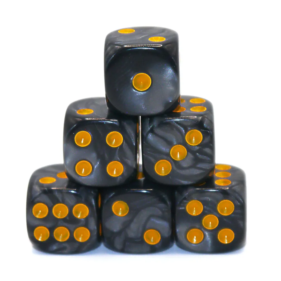 dice4friends-d6-augenw-rfel-set-pearl-black-gold-16mm-6-w-rfel image 1