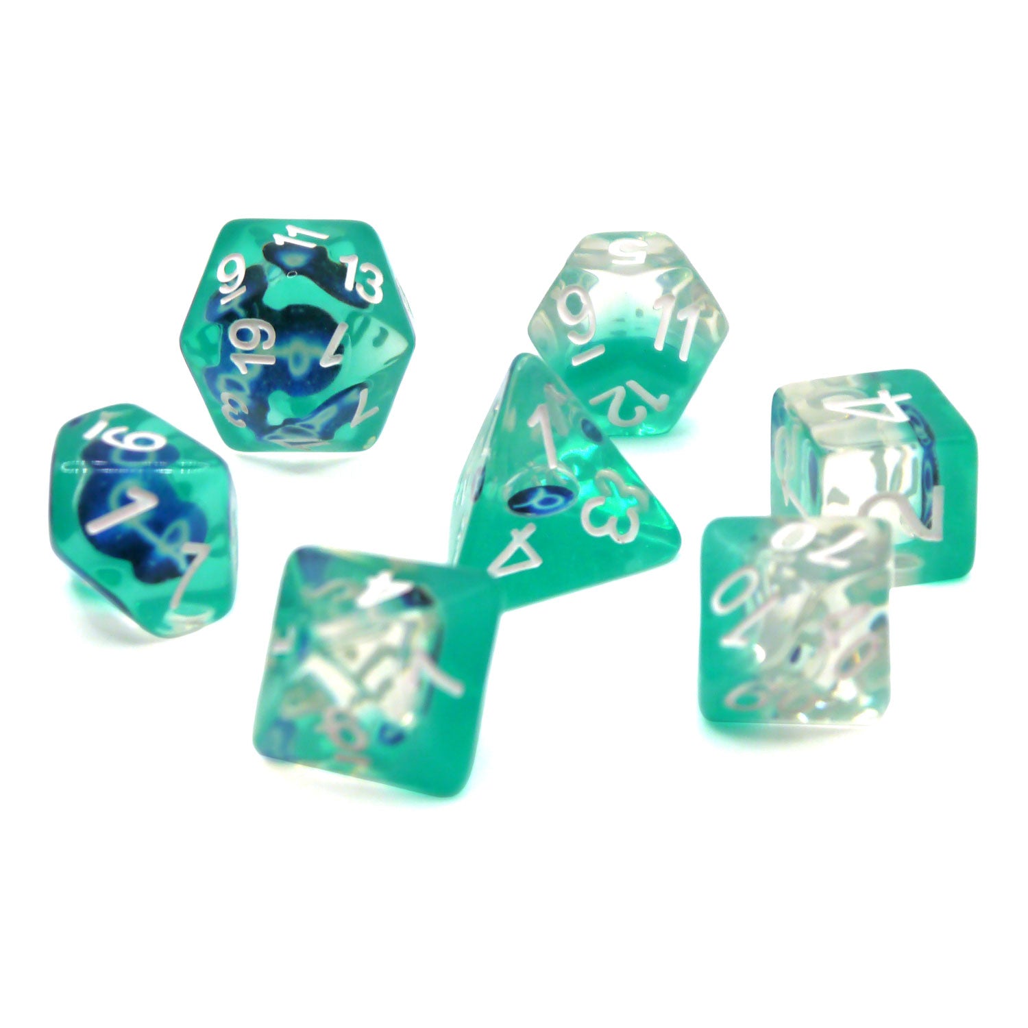 dice4friends-rpg-w-rfelset-zodiac-taurus-transparent-7-teilig image 2
