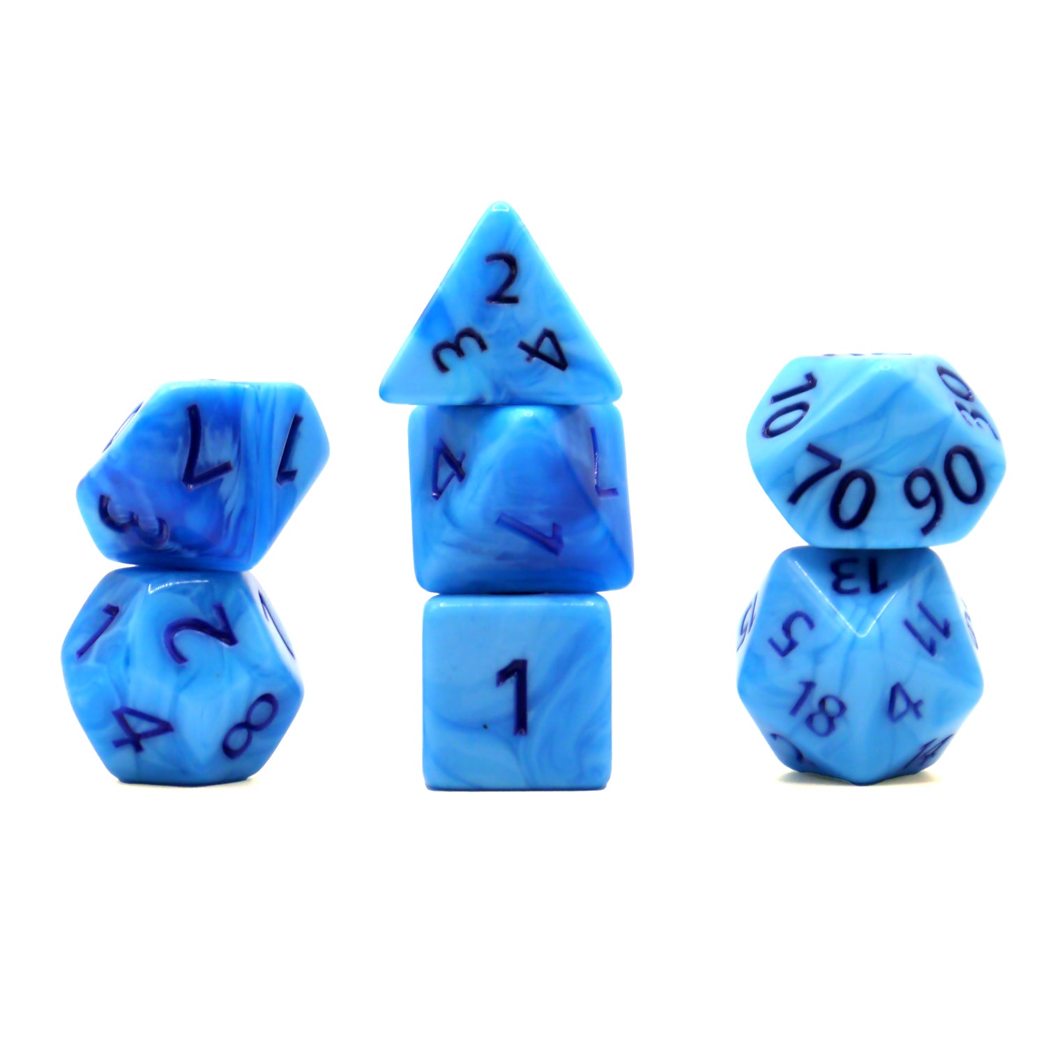 dice4friends-7-teiliges-rpg-w-rfelset-blueberry-gum-w-rfel-7er-blau image 1