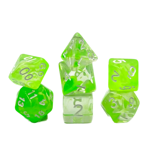 dice4friends-rpg-w-rfelset-nebula-lime-transparent-7-teilig image 1