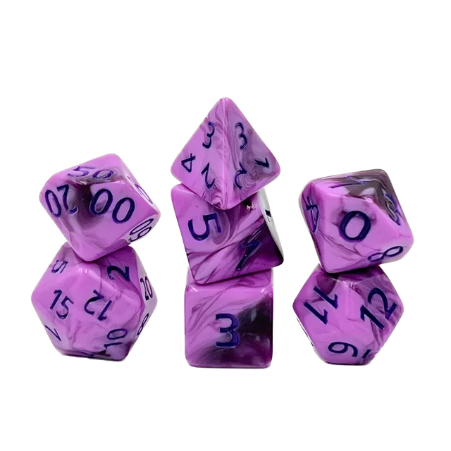 dice4friends-rpg-w-rfelset-cherry-gum-7-teilig-lila-pink image 1