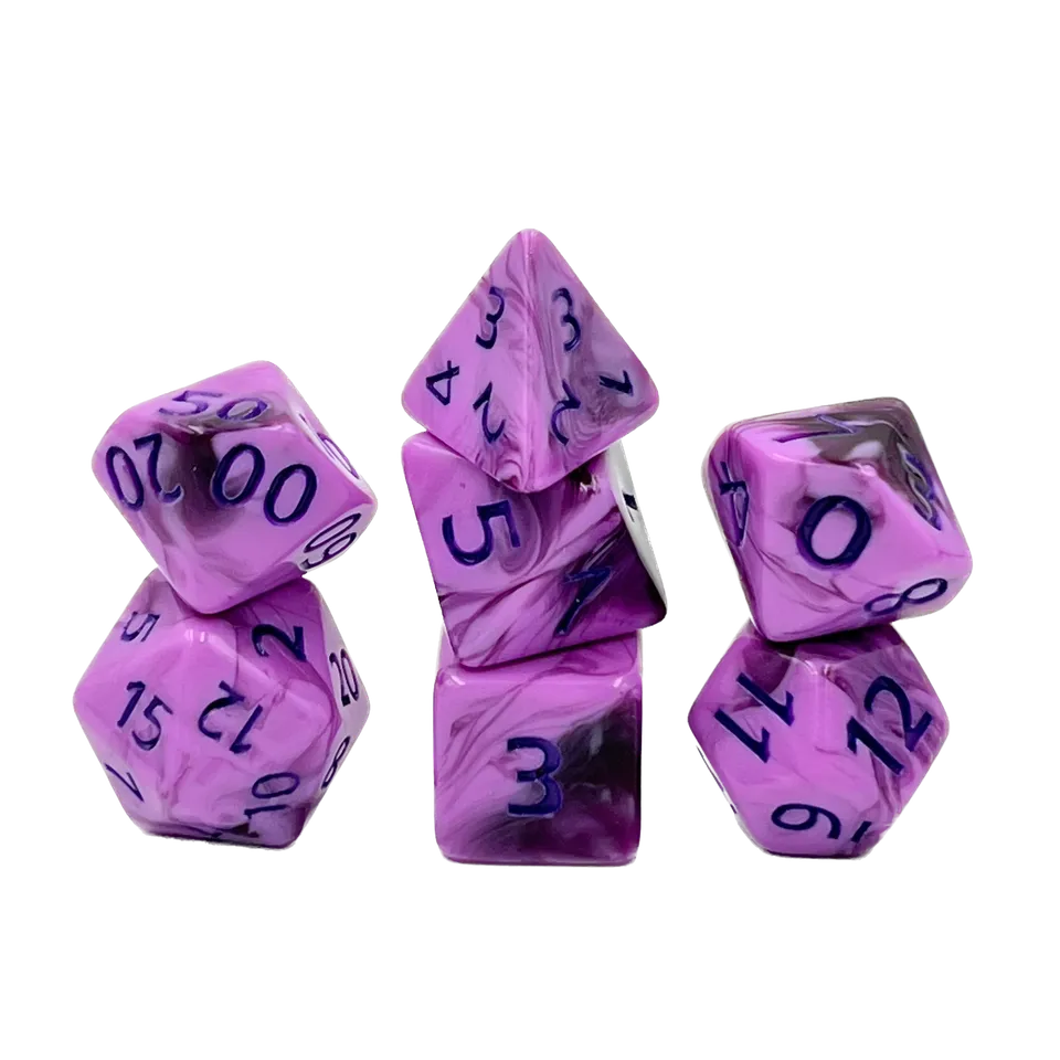 dice4friends-rpg-w-rfelset-cherry-gum-7-teilig-lila-pink image 1