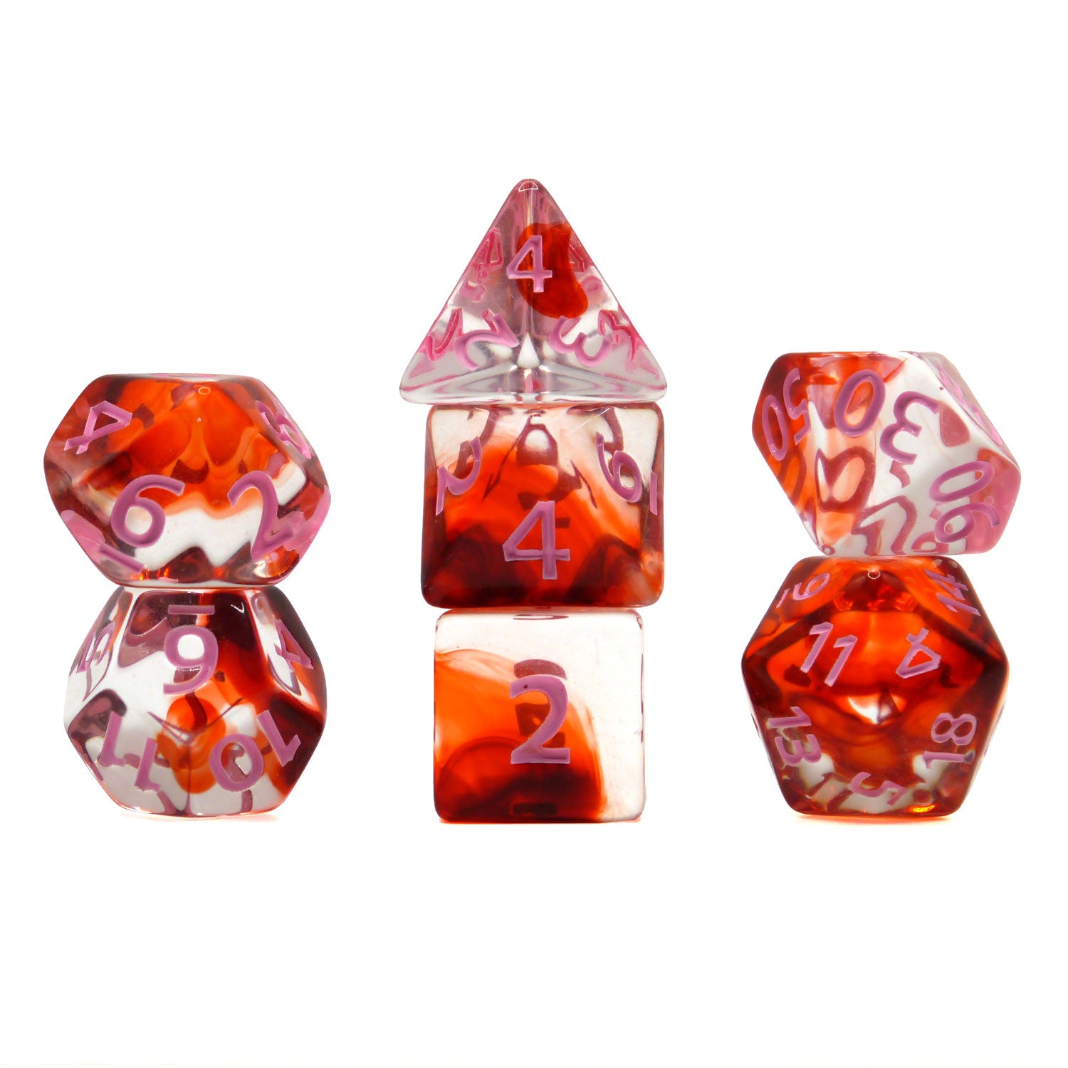 dice4friends-nebula-blood-7-teiliges-rpg-w-rfelset-transparent-rot image 1