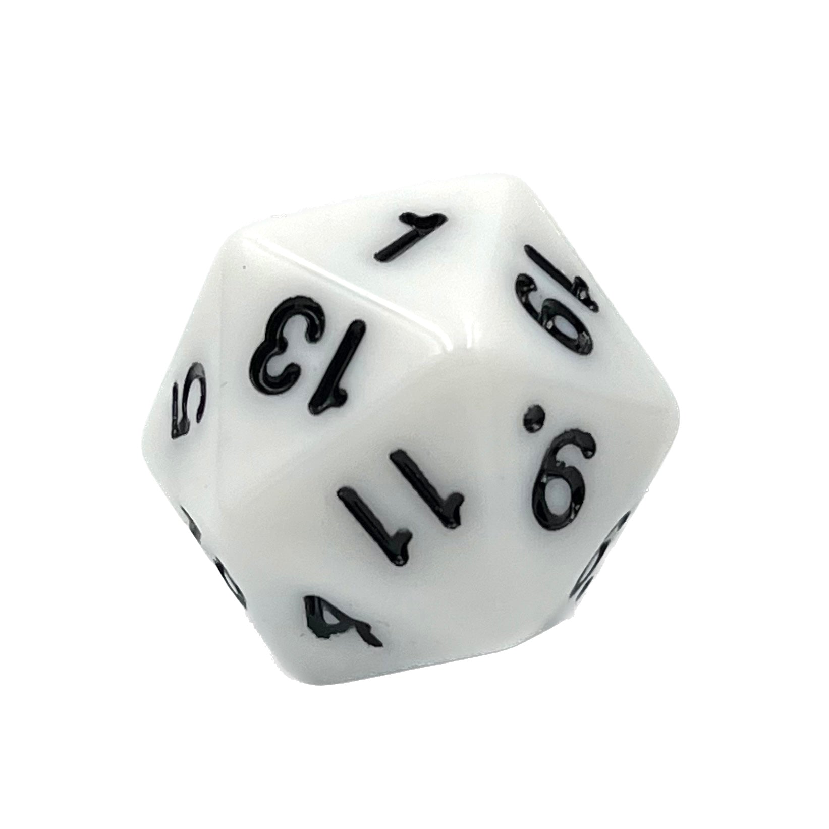 dice4friends-einzelw-rfel-d20-wei-schwarz-w20-acryl image 1