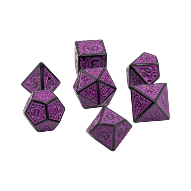 dice4friends-rpg-w-rfelset-magic-flame-purple-7-teilig-lila image 1