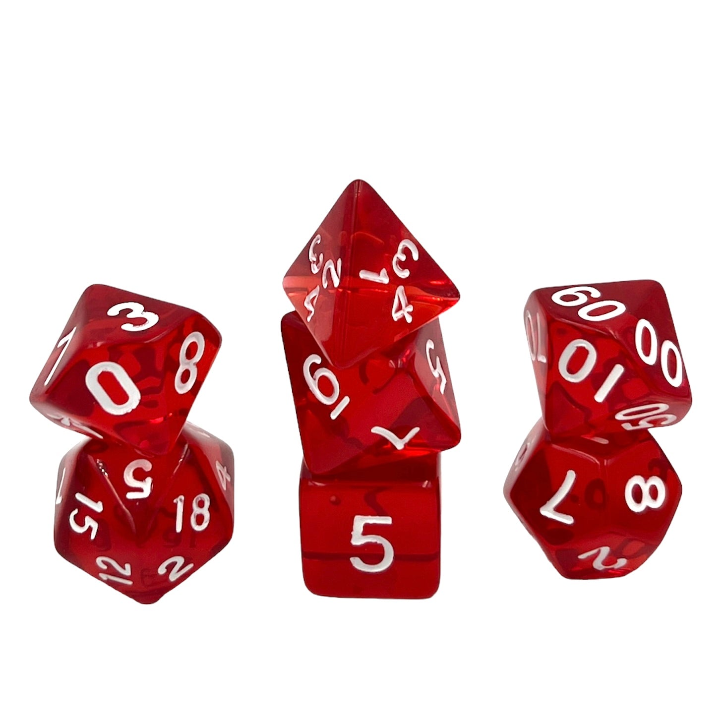 dice4friends-7-teiliges-rpg-w-rfelset-transparent-red-rot-7-w-rfel image 1