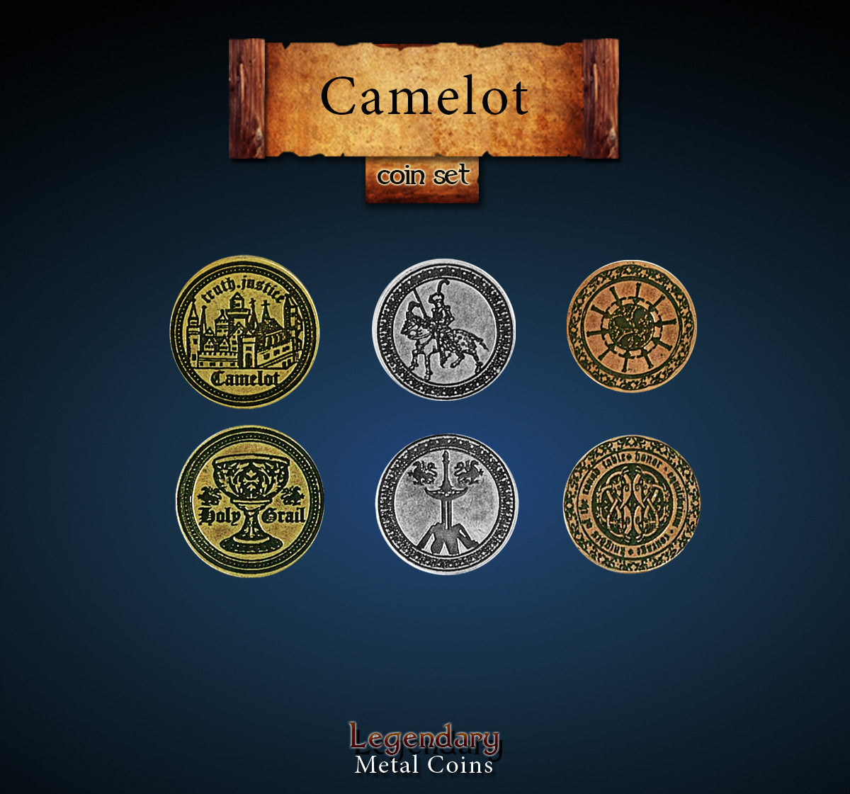 drawlab-legendary-metal-coins-camelot-coin-set-20-st-ck image 1