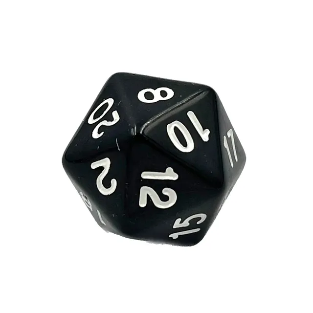 dice4friends-d20-einzelw-rfel-schwarz-wei-20-seitig-acryl image 1