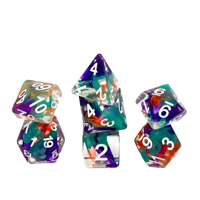 dice4friends-transparent-unknown-land-7-teiliges-w-rfelset-lila image 1