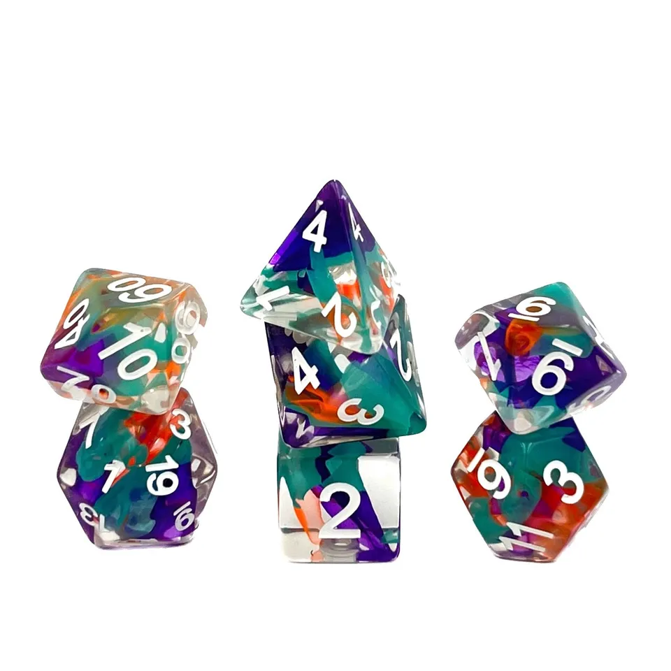 dice4friends-transparent-unknown-land-7-teiliges-w-rfelset-lila image 1
