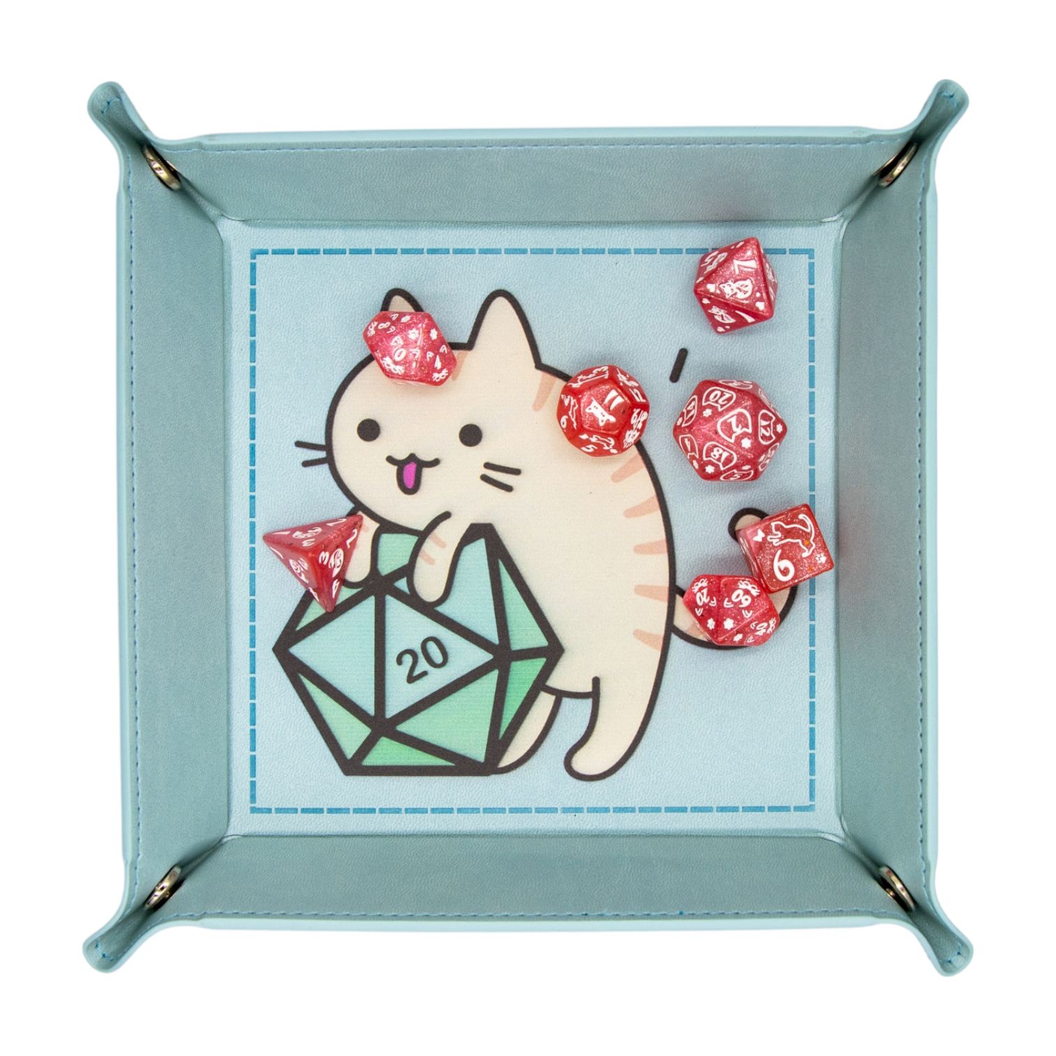 dice4friends-accessoires-w-rfelschale-cat-hellblau-faltbar image 3