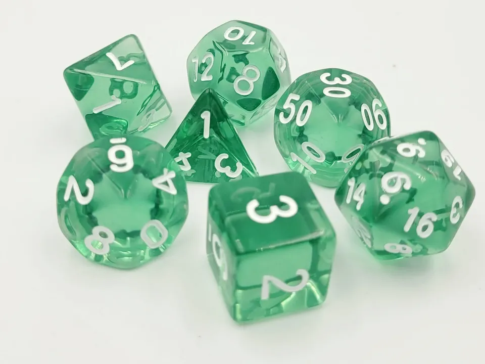 dice4friends-green-tea-w-rfelset-7-teilig-transparent-gr-n image 1