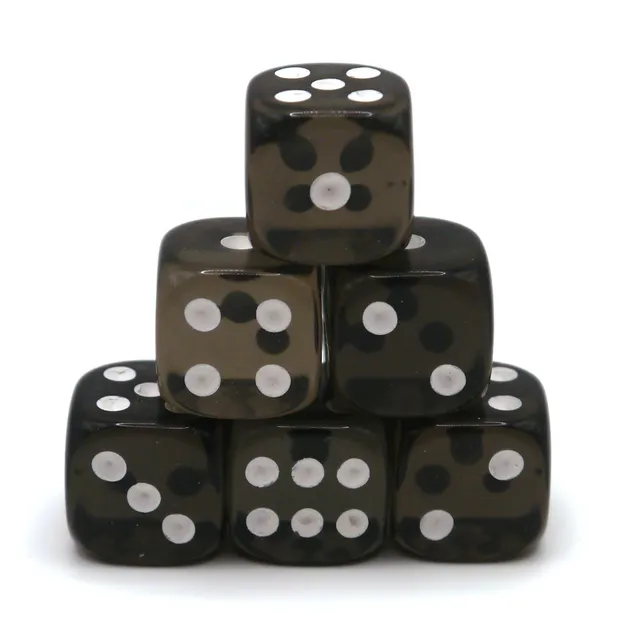 dice4friends-d6-w-rfelset-transparent-black-augenw-rfel-6er image 1
