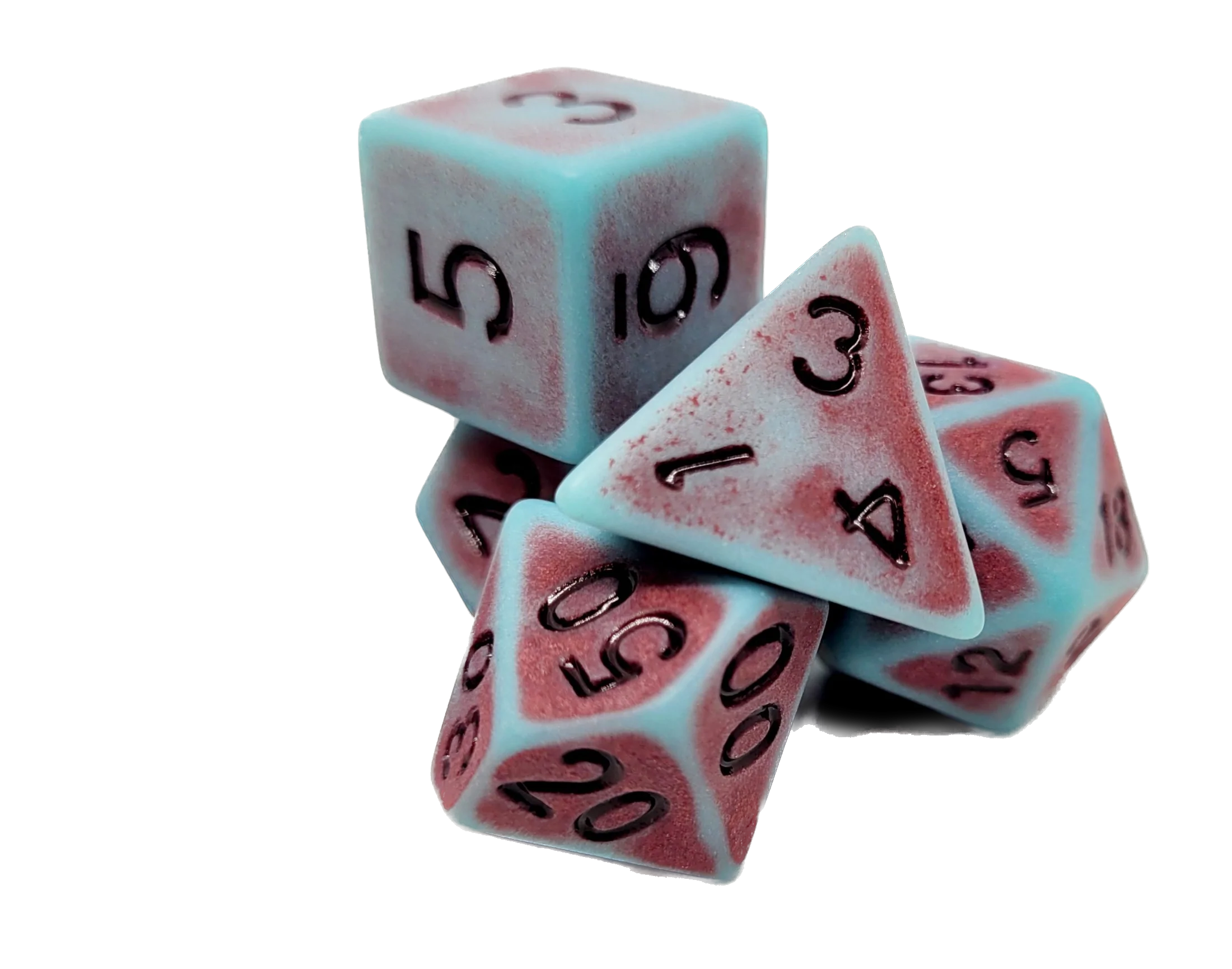 dice4friends-7-teiliges-rpg-w-rfel-sets-ancient-bloody-blue-7er image 2